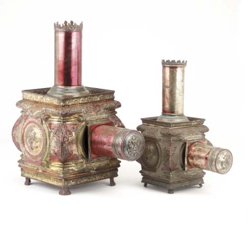 Image of two French ornate lanterns